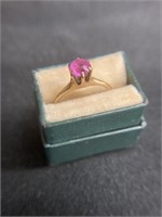 14K Ring With Pink Stone