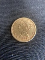 1881 $5 Gold Piece