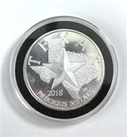 2018 Silver Texas Precious Metals Round .999