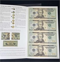 (4) Consecutive Uncut $20 STAR Notes, U.S. Sheet