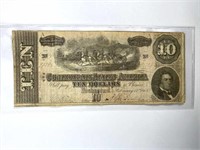 $10 Confederate States of America Note, Nice