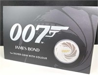 2021 Tuvalu James Bond with Gold Logo BU 1 oz .999