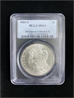 1880-S Morgan from McClaren Collection, PCGS MS-63