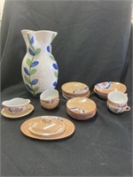 Modern Glazed Ceramic Pitcher & Children's China
