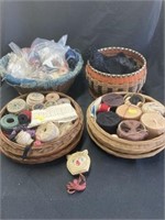 (4) Sewing Baskets