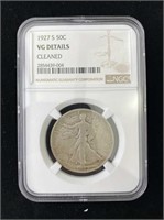 1927-S Walking Liberty Silver Half Dollar, NGC VG