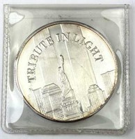 1oz Silver Twin Tower Tribute Lights Round .999