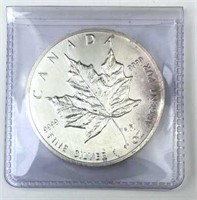 1989 Silver 1oz Maple Leaf, Canada