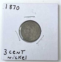 1870 Three Cent Nickel 3CN