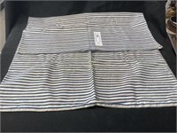Vintage Linen Striped Pillow Bolster