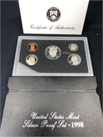 1998 Silver Proof Set, U.S. Coins