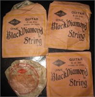 5 Antique Black Diamond Guitar Strings