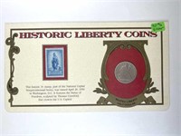 Historic Liberty Coin w/ Stamp Set Seated Half