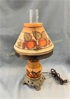 Fruit motif table lamp, lampe de table, 20" H