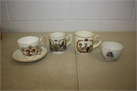 Vintage Royalty Cups & Saucers Incl Wedgewood