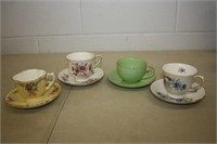 4 Cups & Saucers Including Aynsley