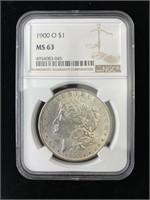 1900-O Morgan Silver Dollar, NGC MS-63, US $1