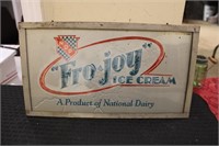 Vintage light up ice cream sign, untested