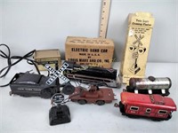 Tin Toy train cars, powerpack number 3310