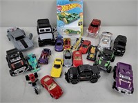 Toy cars, some hot wheels