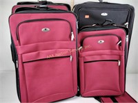 Three piece leisure luggage set and  One piece