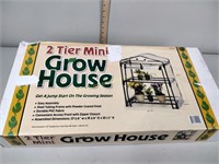 Two tier mini grow house, shelving only no plastic
