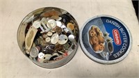 Tin Of Misc Buttons