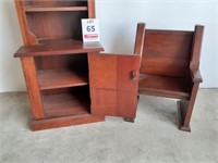 Small Childrens/Dolls Chair and Cabinet