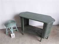 Small Wicker stool & Wicker Table