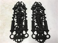 2 Wall Hanging Cast Iron Decorations