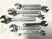Lot of 9 Wrenches of Various Sizes