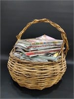 Basket Stuffed Full of Modern Magazines