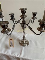 2 Ornate Silverplate Candleabras.