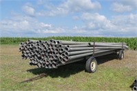 72 - 4in x 30ft Irrigation Pipe w/Wagon