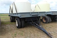 20ft Steel Wagon w/2-1000Gal Poly Tanks and Pump
