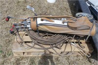 Lot of Steel Sling Cables and Golf Clubs