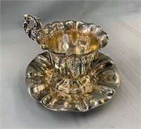 French 850 silver cup and saucer, Tasse et