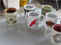 seven collectable coffee cups