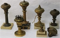 COLLECTION OF SIX 19TH C. ASTRO LAMP BASES, 5