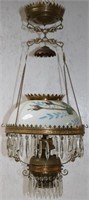 BRASS VICTORIAN PULL DOWN HANGING LAMP ALL