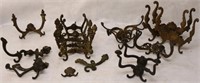 LOT OF 14 MISC. OF COAT TREE HARDWARE, 2 SETS OF