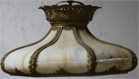 EARLY 20TH C. CAMEL SLAG BENT PANEL LAMP, 1 PANEL