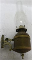 BRASS BRITISH MADE BRACKET LAMP, ORIGINAL BURNER,