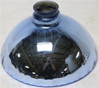 UNUSUAL BLUE MIRRORED GLASS SHADE WITH OPTIC