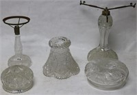 LOT OF 5 CUT GLASS ITEMS TO INCLUDE 10 1/4" & 12