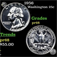 1956 Washington 25c Grades GEM++ Proof