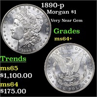 1890-p Morgan $1 Grades Choice+ Unc