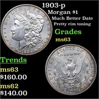 1903-p Morgan $1 Grades Select Unc