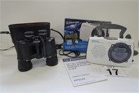 Emerson Weather Radio & 10x50 Binoculars