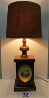 Nice Lamp Light Up Base w/ Old Time Pictures 32" T